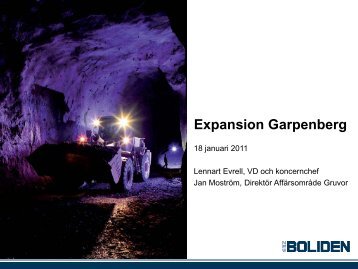 Expansion Garpenberg - Boliden.com
