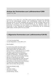 Kommentar-Analyse zum Leitlinienentwurf - DVO