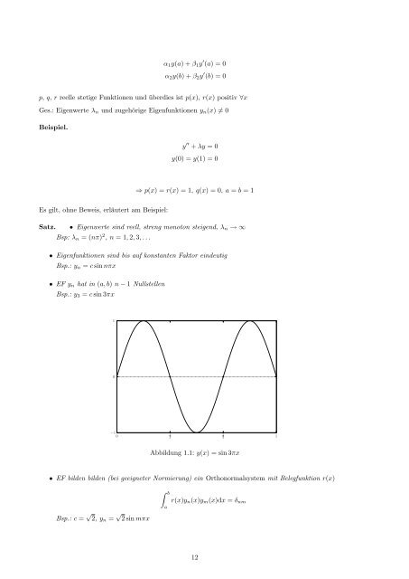 Lineare gewöhnliche Differentialgleichungen und Randwertprobleme