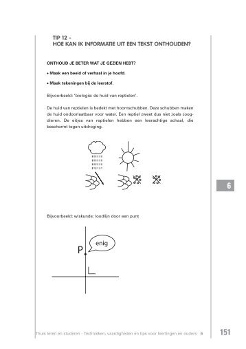 tip 12 - hoe kan ik informatie uit een tekst onthouden? - Via