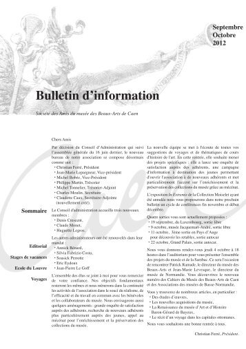 Bulletin - Musée des Beaux-Arts de Caen - Ville de Caen