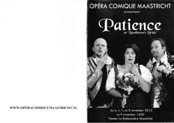 Patience - Opéra Comique Maastricht