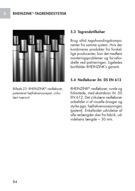 RHEINZINK® -FALSETEKNIK PLANLÆGNING OG ANVENDELSE