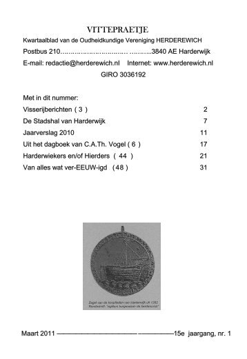 Vittepraetje no. 1-2011 - Oudheidkundige Vereniging Herderewich