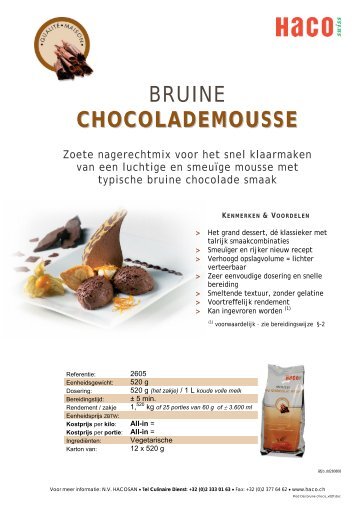 BRUINE CHOCOLADEMOUSSE - Bagro