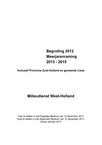 Algemeen - Omgevingsdienst West-Holland