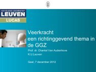 Veerkracht als richtinggevend thema in de geestelijke ... - OPZ Geel