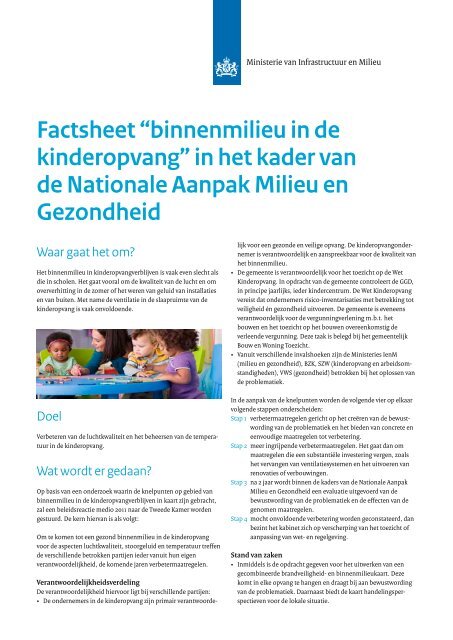 Factsheet “binnenmilieu in de kinderopvang” in het kader ... - VGGM