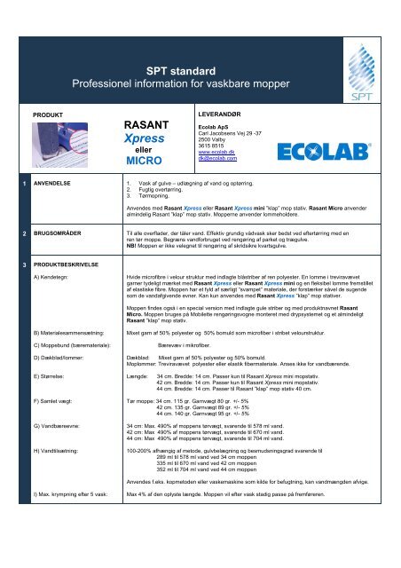 Rasant Xpress - Ecolab