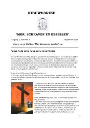 NIEUWSBRIEF - Mgr. Schraven Stichting