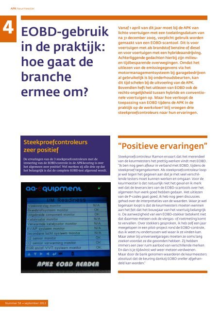 APK-keurmeester nr 58 - september 2012 pdf, 904kb - Rdw