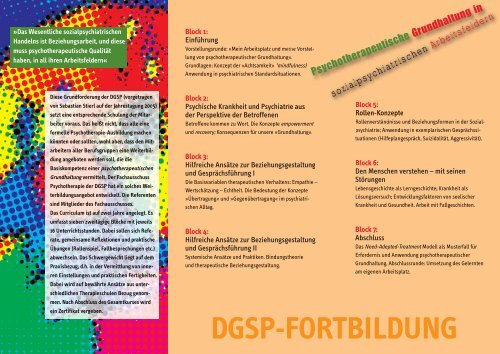 Psychotherapeutische Grundhaltung in ... - Dorothee Becker