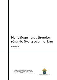 Handläggning av ärenden rörande övergrepp mot barn