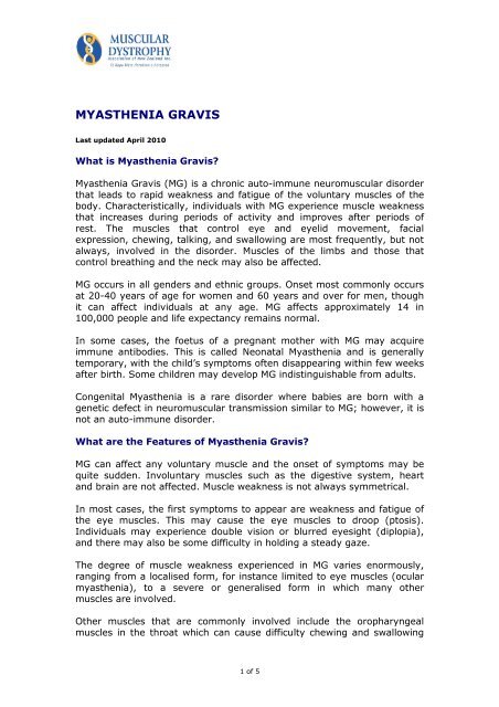 Myasthenia Gravis - Muscular Dystrophy Association of New Zealand
