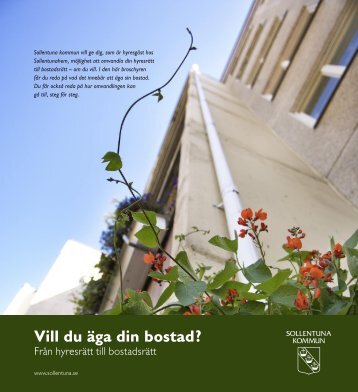 Att bilda bostadsrätt - Sollentuna kommun