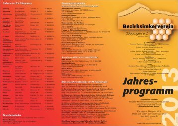 Programm 2013 - Bezirksimkerverein Göppingen e.V.