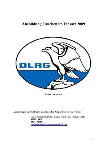 Ausbildung zum Signalmann Seite 2 - DLRG - Bezirk Osnabrück ev