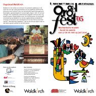 kunst en poezie van 17 tot en met 19 juni 2005 Orgelstad Waldkirch