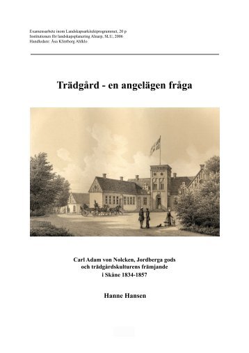 Parken fram till 1856 - Jordberga gård