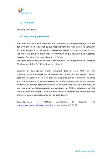 Lees het volledige dossier van FrieslandCampina. - IPV