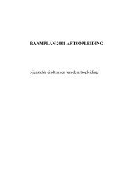 RAAMPLAN 2001 ARTSOPLEIDING - BIG-register