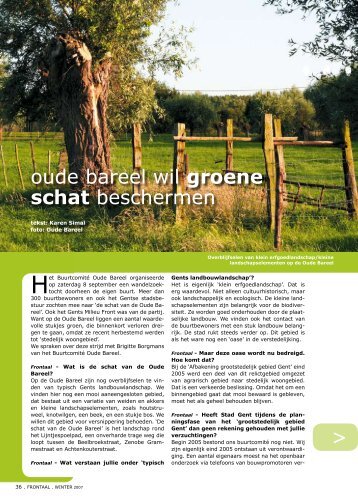 oude bareel wil groene schat beschermen > > - Gents MilieuFront