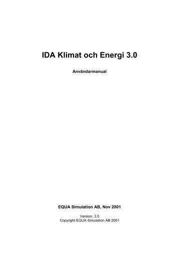 IDA Klimat och Energi 3.0 - Equa Simulation