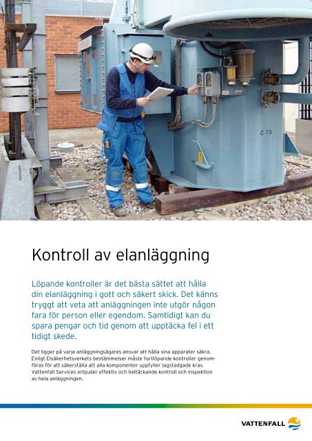 Kontroll av elanläggning - Vattenfall