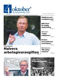 2003 års 4 oktober-tidning - Stiftelsen Den Nya Välfärden