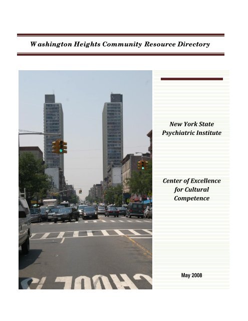 Washington Heights Community Resource Directory New York State ...
