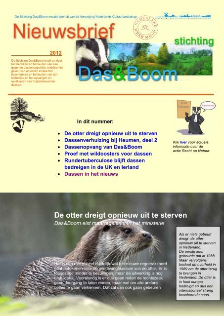 nieuwsbrief Das&Boom (2012) - Vereniging Das & Boom