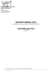 Rapport d'activité 2012 - Ensemble pour Eux