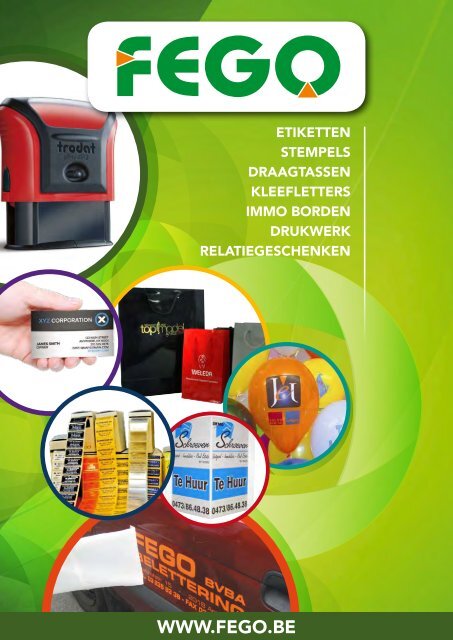 GRATIS omslagen - FEGO bvba