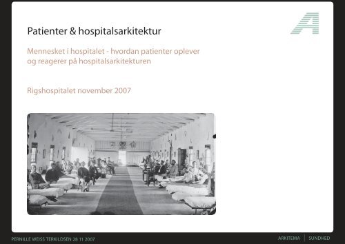 Patienter & hospitalsarkitektur