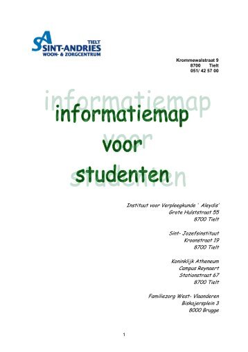 Informatiemap studenten - Sint-Andriesziekenhuis Tielt