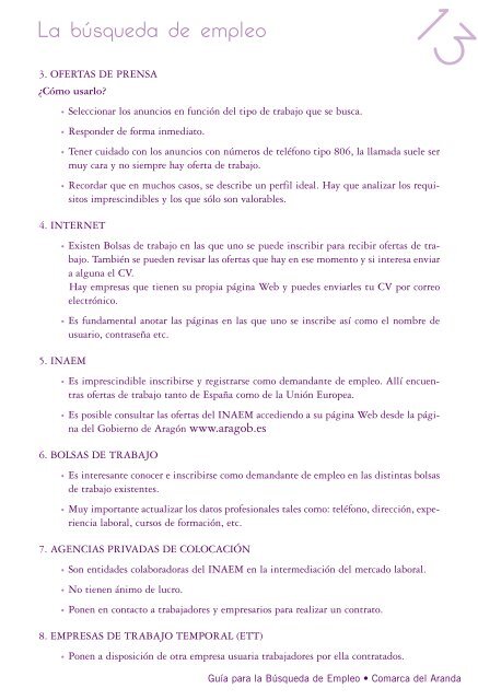 Guía para la Búsqueda de Empleo - Comarca del Aranda