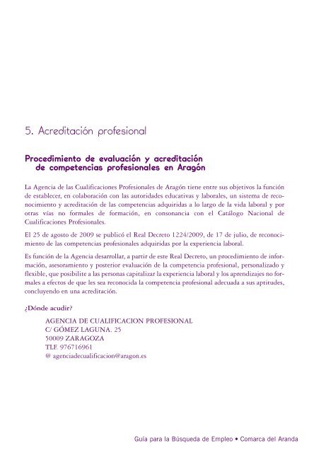 Guía para la Búsqueda de Empleo - Comarca del Aranda