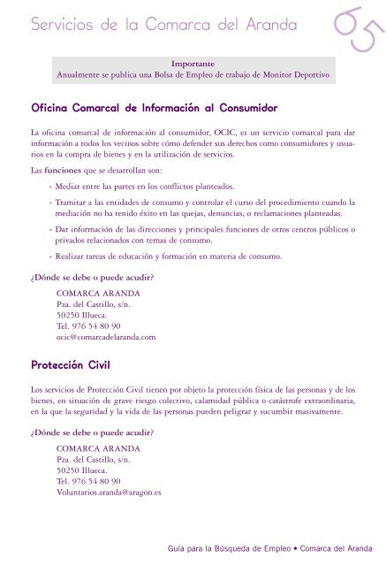 Guía para la Búsqueda de Empleo - Comarca del Aranda