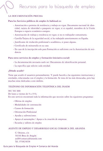 Guía para la Búsqueda de Empleo - Comarca del Aranda