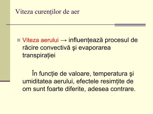 ZONA DE CONFORT TERMIC