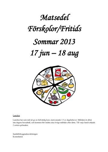 Matsedel Förskolor sommar 2013.pdf