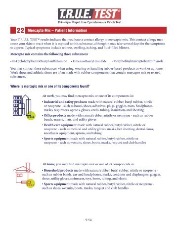 22 Mercapto Mix – Patient Information - T.R.U.E. Test