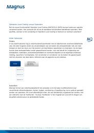 Operation Level Costing versus Suborders Order hiërarchie ... - VNSG