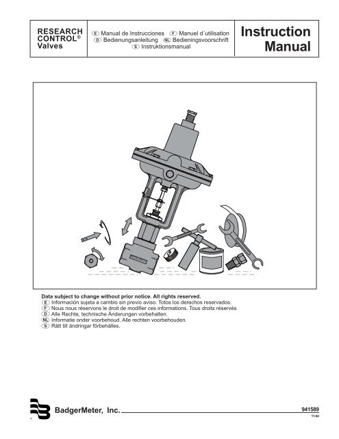 Instruction Manual - Badger Meter, Inc.