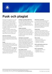 Fusk och plagiat - För studenter - Umeå universitet