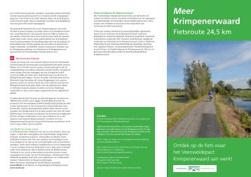 Fietsroute - Veenweidepact Krimpenerwaard