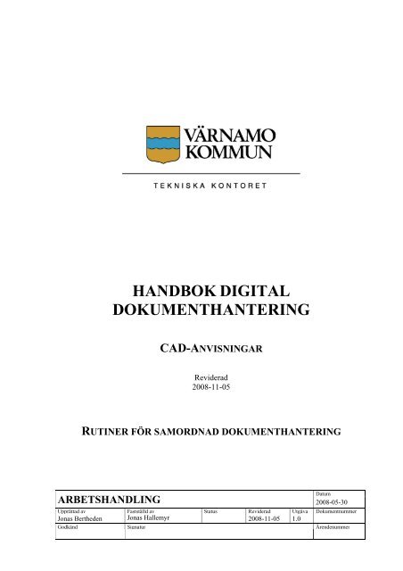 HANDBOK DIGITAL DOKUMENTHANTERING - Värnamo kommun