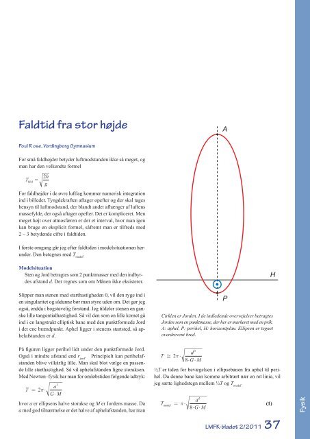 Faldtid fra stor højde - LMFK