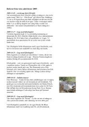 Referat från våra aktiviteter 2009 - vasa orden av amerika
