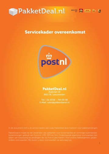 Servicekader overeenkomst